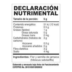 Declaración Nutrimental 01